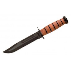 Нож Ka-Bar 1217 Straight Edge сталь 1095 рукоять кожа