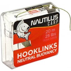Поводковый материал Nautilus Neutral buoyancy 20м 15Ib olive green