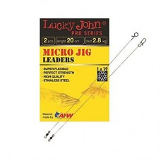 Поводок Lucky John Pro series micro jig оснащ вертл и застёж нахлыст 2