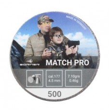 Пульки Borner Match Pro 4,5мм 0.46г 500 шт