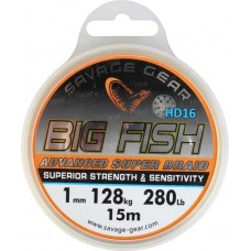 Шнур Savage Gear Big Fish HD16 Braid 15м 1мм  280lb 128кг Neutral