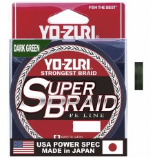 Шнур Yo-Zuri PE Superbraid Dark Green 150yds 10lbs 0,15мм