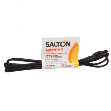 Шнурки Salton черные 70см тонкие с пропиткой