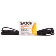 Шнурки Salton черные 90см толстые с пропиткой